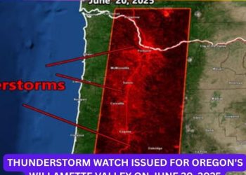 Thunderstorm Watch Issued for Oregon’s Willamette Valley on June 20, 2025
